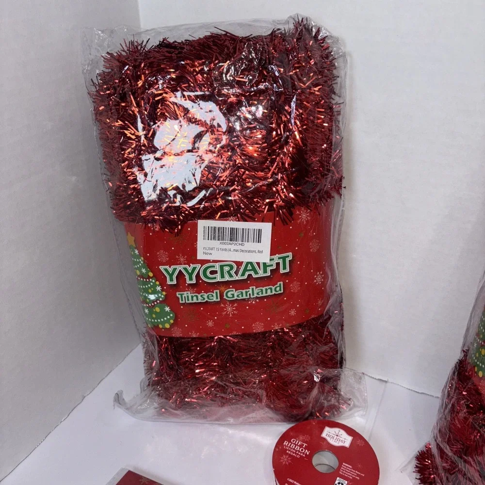 Christmas Decorations & Gift Wrapping Supplies. Garland, Gift Tags, Ribbon Hooks